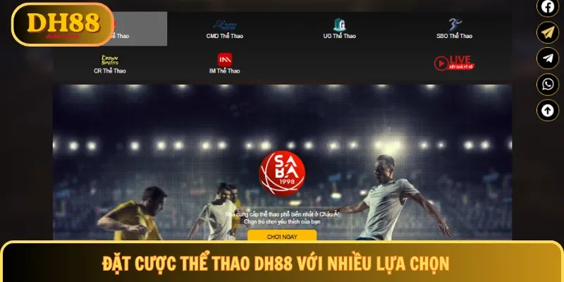 Đặt cược thể thao DH88 với nhiều lựa chọn